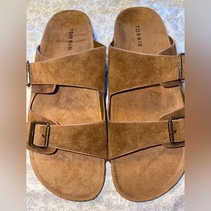 Torrid Brown Suede Sandals